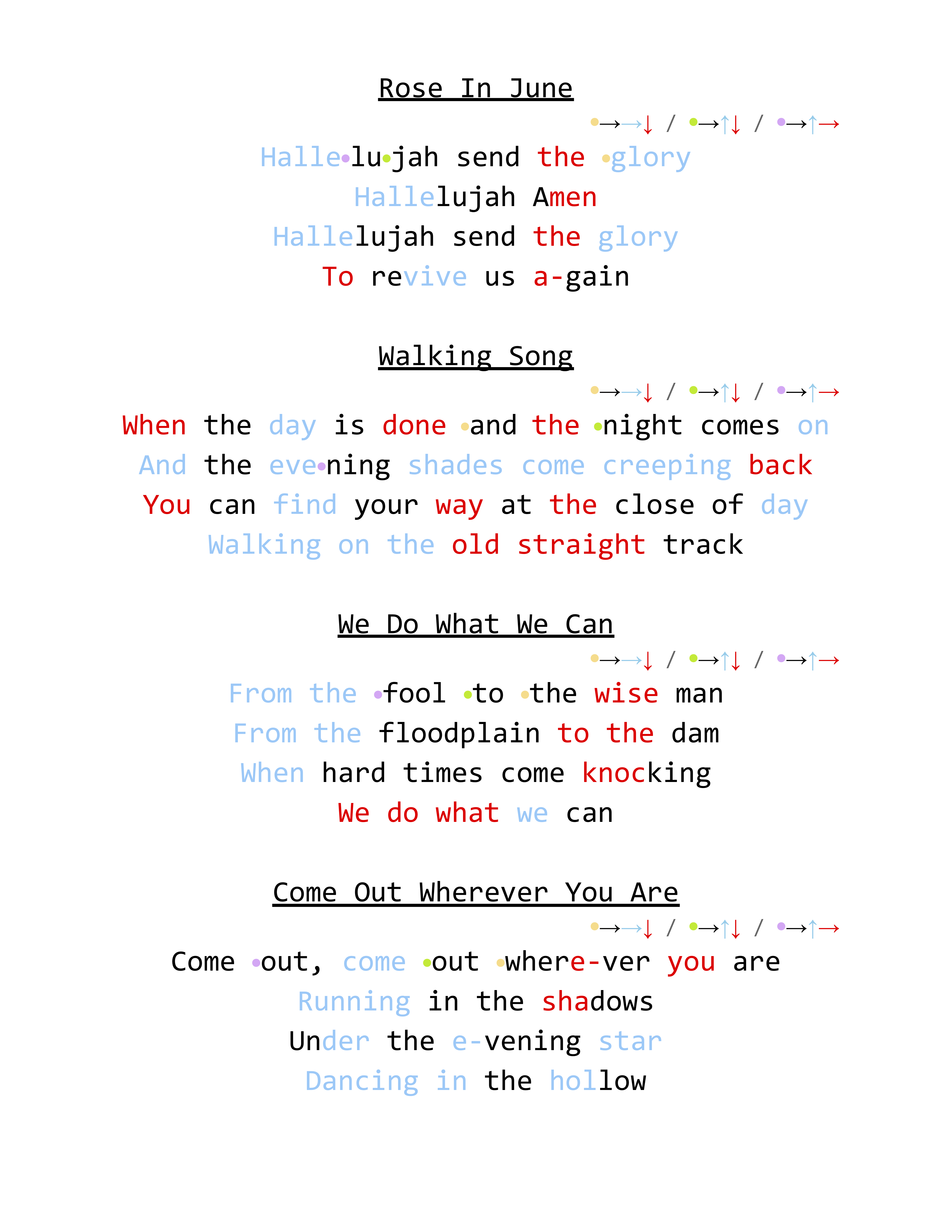 Gig Colouchord choruses 1